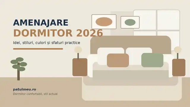 Amenajare dormitor în 2026: idei, stiluri, culori și sfaturi practice