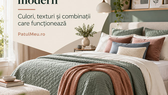 Huse de pat pentru dormitor modern: culori, texturi și combinații care funcționează