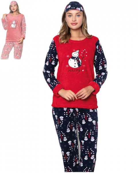 Pijama Dama, Cocolino, Rosu/Alasbtru, PFC-44