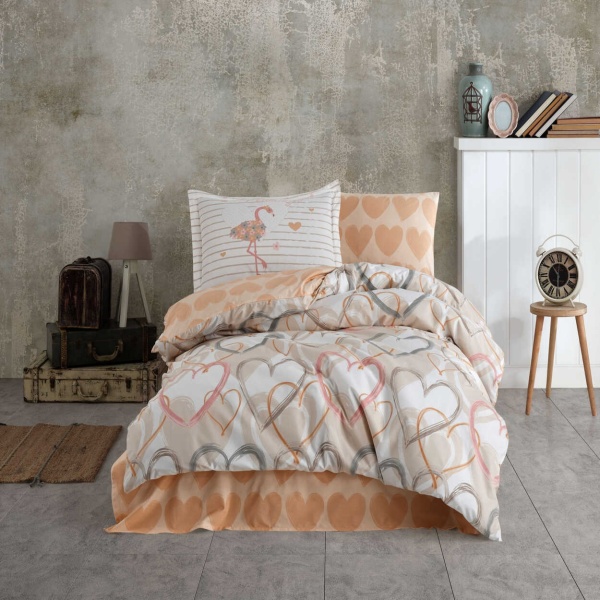 Спално бельо от поплин, 100% памук, за единично легло, Hobby Home, 3 части, HB1-28