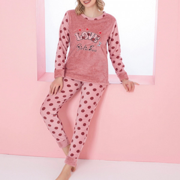 Pijama dama, cocolino, roz pal, PFC-108