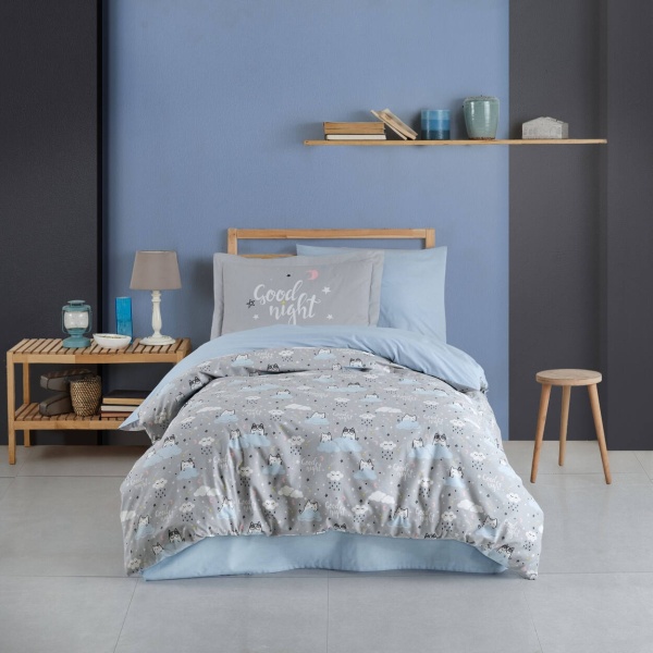 Спално бельо от поплин, 100% памук, за единично легло, Hobby Home, 3 части, HB1-25