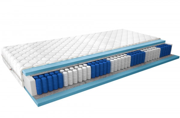 Saltea cu arcuri Pocket, cu husa hipoalergenică Medicott Argintiu, 200 cm, Apollo, Eltap