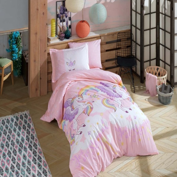 Спално бельо от поплин, 100% памук, за единично легло, Hobby Home, 3 части, HB1-24