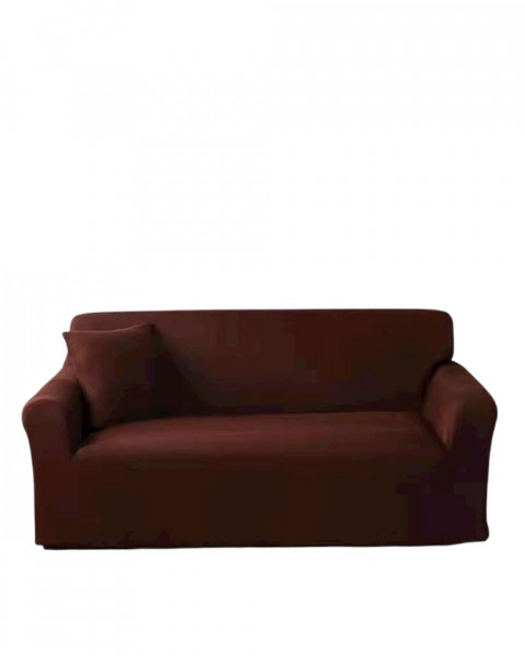 Husa elastica moderna pentru canapea 3 locuri + 1 față de perna cadou, marime: L, maro, HES3-02