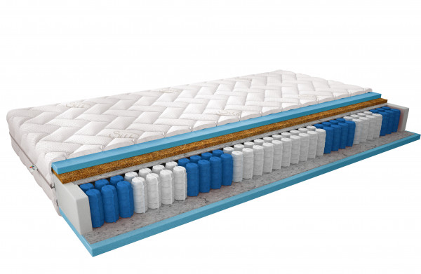 Saltea cu arcuri Pocket, cu husa hipoalergenică Matase, 200 cm, Paola, Eltap