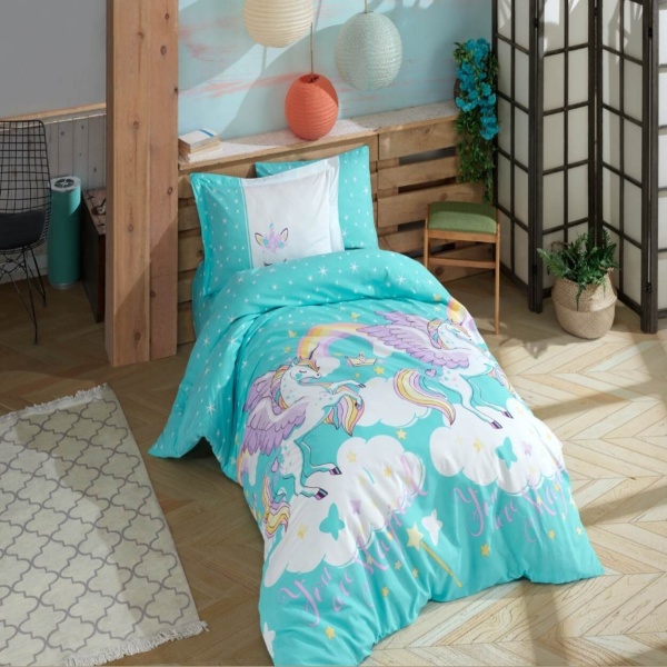 Спално бельо от поплин, 100% памук, за единично легло, Hobby Home, 3 части, HB1-23