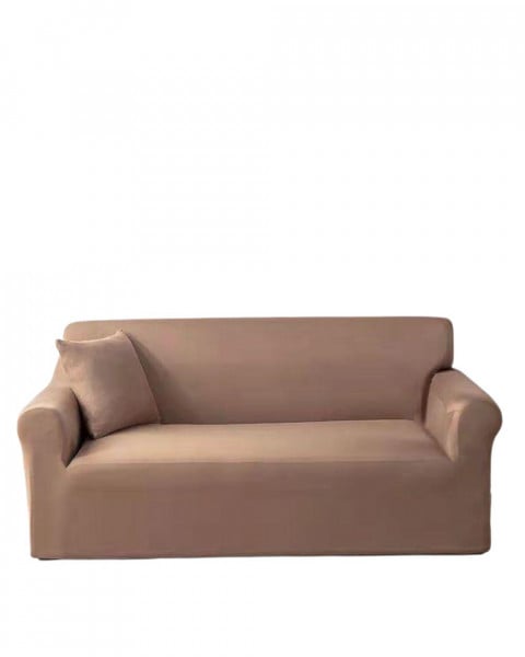 Husa elastica moderna pentru canapea 2 locuri + 1 față de perna CADOU, marime: M, bej, HES2-09