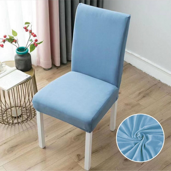 Set huse elastice pentru scaun, uni, 6 piese, albastru, SC-01