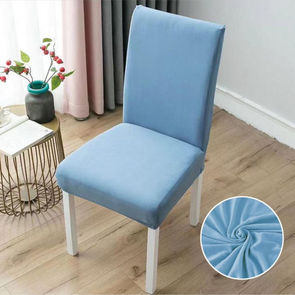 Set huse elastice scaun, uni, 6 piese, albastru, SC-01