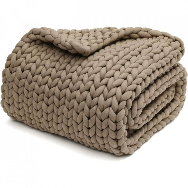 Ръчно плетено одеяло Cozy Hug, 152x203 см., Бежово, WCB-01