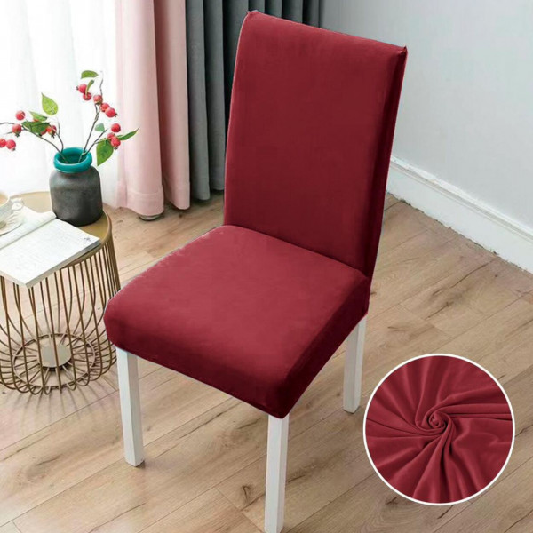 Set huse elastice pentru scaun, uni, 6 piese, grena, SC-11