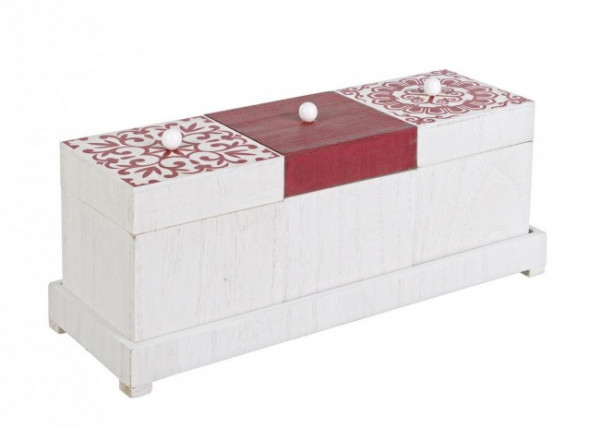 Set 3 cutii cu capac, 34.5 x 12.5 x 14.5 cm, Barcelona Yes