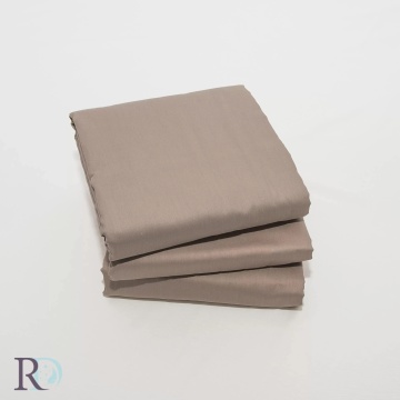 Cearșaf de pat, 100% bumbac satin, maro deschis, Roxyma Dream