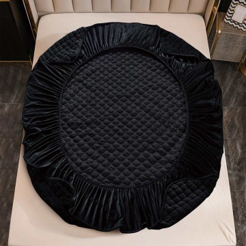 husa de pat de culoare negru