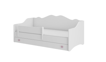 Pat copii ADRK EMKA Pink White – 80x160 cm – Alb – fotografie de catalog a modelului