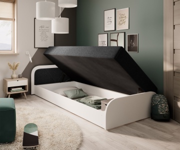 Pat ELTAP Parys W, 80x190 cm, negru, Sawana 14 BONELL INTEGRATĂ – imagine suplimentară din galeria modelului – cadru alternativ al produsului