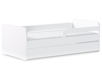 Pat pentru copii ELTAP Duuli, with a mattress, 80x160 cm, alb, Biały, CU SOMIERĂ CU LAMELE, FĂRĂ LADĂ
