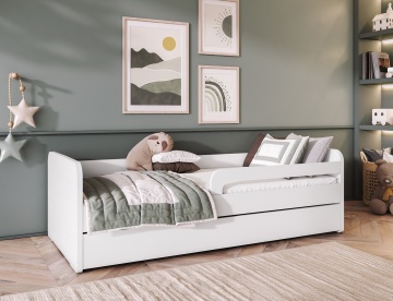Pat pentru copii ELTAP Duuli, with a mattress, 80x200 cm, alb – prezentare finală din galeria produsului