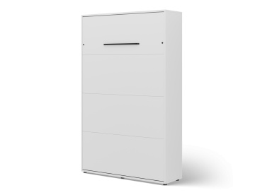 Pat rabatabil ADRK Vivario 120 – 120x200 cm – Alb – închis, vedere trei sferturi a corpului tip dulap