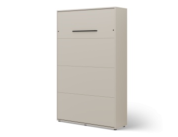 Pat rabatabil ADRK Vivario 120 – 120x200 cm – Cașmir – închis, vedere trei sferturi a corpului tip dulap