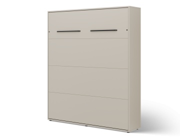 Pat rabatabil ADRK Vivario 160 – 160x200 cm – Cașmir – închis, vedere trei sferturi a corpului tip dulap