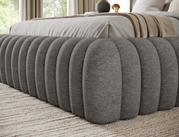 Pat tapițat ELTAP Carilla Bed, 160x200 cm, gri, Coralline 03 – prezentare a produsului dintr-un alt cadru