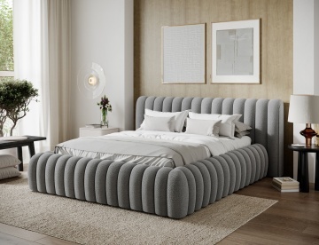 Pat tapițat ELTAP Carilla Bed, 160x200 cm, gri, Royal 04 – imagine de prezentare din galeria produsului
