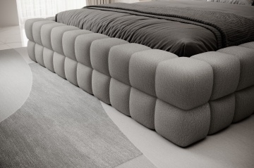 Pat tapițat ELTAP Dizzle Bed, 140x200 cm, gri, Royal 04 – vedere generală a produsului