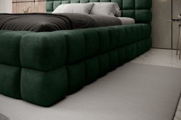 Pat tapițat ELTAP Dizzle Bed, 140x200 cm, verde, Amore 35 – prezentare alternativă a modelului