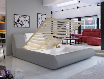 Pat tapițat ELTAP Flavio, 180x200 cm, gri, Soft 29 – fotografie de catalog a modelului