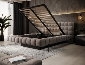 Pat tapițat ELTAP Magentta, 160x200 cm, maro, Amore 20 – prezentare alternativă a modelului