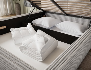 Pat tapițat ELTAP Pesillo Bed, 140x200 cm, alb, Modullo 01 – vedere suplimentară a modelului – cadru alternativ al produsului