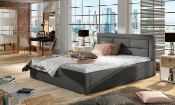 Pat tapițat ELTAP Rosano, 200x200 cm, gri închis, Jasmine 96 – fotografie de catalog a modelului – cadru alternativ al produsului