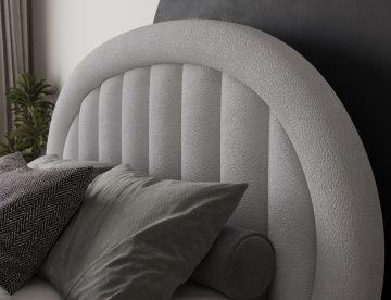 Pat tapițat ELTAP Tapedo Bed, 180x200 cm, Light grey, Amore 01 – prezentare a produsului dintr-un alt cadru