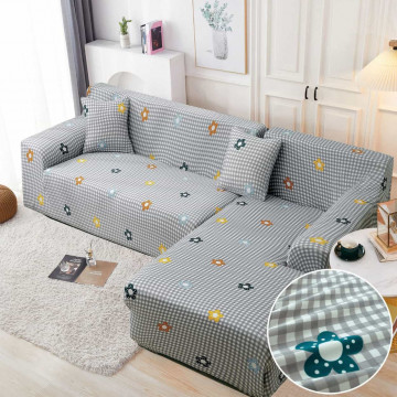 set 2 huse pentru coltar culoare alb / gri