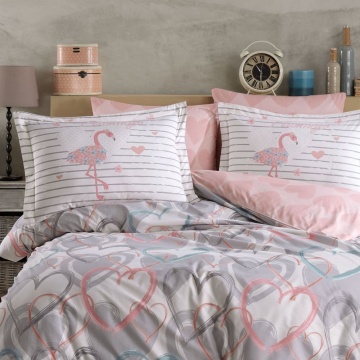 Detaliu fețe de pernă Diana cu design romantic și dungi fine