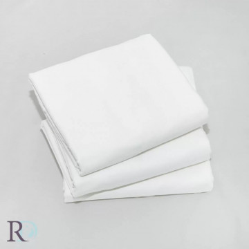 Cearșaf de pat fără elastic, 100% bumbac satin, alb, Roxyma Dream