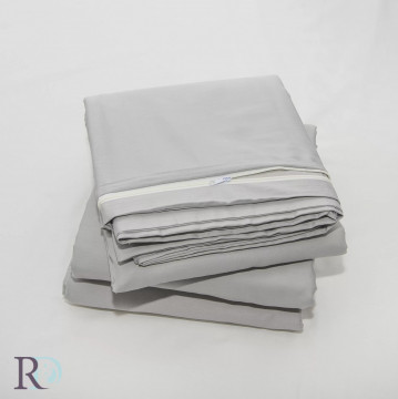 Husa de pilota, 100% bumbac, tesatura satin, gri, Roxyma Dream