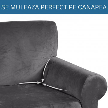 husa pentru canapea 3 locuri culoare gri