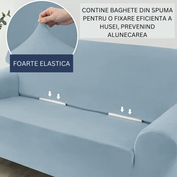 husa fotoliu de culoare bleu