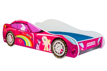 Pat copii ADRK CAR PINK – 70x140 cm – Roz – fotografie de catalog a modelului