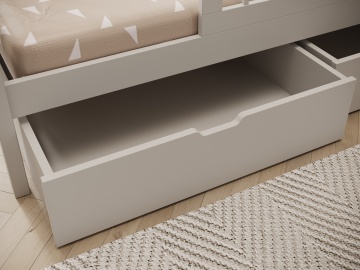 Pat copii ADRK House Galicja – 70x140 cm – Alb – vedere generală a produsului