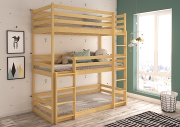 Pat copii ADRK TEDRO – 90x200 cm – cu somieră inclusă – Pin – SKU CH-Ted-PINE-208-E1732