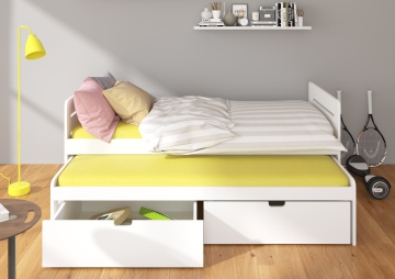 Pat copii ADRK TOMI – 90x200 cm – Alb – prezentare alternativă a modelului – prezentare suplimentară a modelului