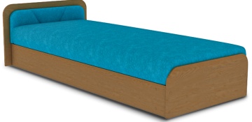 Pat ELTAP Parys, 80x190 cm, albastru, Alova 29 BONELL INTEGRATĂ, CU LADĂ, SKU PS_07
