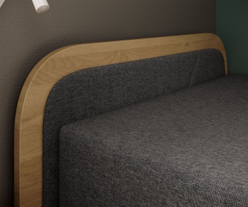 Pat ELTAP Parys, 80x190 cm, gri închis, Sawana 05 BONELL INTEGRATĂ – prezentare vizuală a designului
