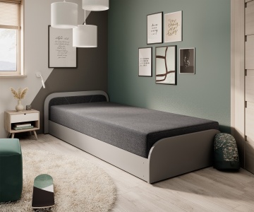 Pat ELTAP Parys GR, 80x190 cm, gri închis, Sawana 05 BONELL INTEGRATĂ – fotografie de catalog a modelului – cadru alternativ al produsului