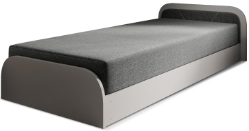 Pat ELTAP Parys GR, 80x190 cm, gri, Sawana 21 BONELL INTEGRATĂ, CU LADĂ, SKU BE-PA-RT-GR-21SA