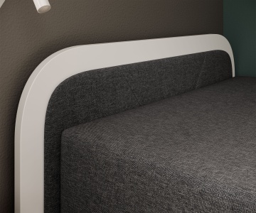 Pat ELTAP Parys W, 80x190 cm, gri închis, Sawana 05 BONELL INTEGRATĂ – vedere suplimentară a modelului – cadru alternativ al produsului